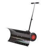 Metall Schneeschieber Schneeschippe Schneeschaufel 74 cm m. R&auml;der + Schiebegriff