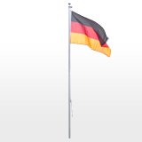 drehen-fraesen-bohren.de Alu Fahnenmast Flaggenmast Fahnenstange 6,10m + Deutschlandfahne Fahne Flagge