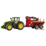 drehen-fraesen-bohren.de BRUDER John Deere 7R350 mit Rückeanhänger