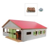 drehen-fraesen-bohren.de Pferdestall rosa 1:32 mit Indoor Reithalle,3 Boxen