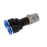 drehen-fraesen-bohren.de Y-Steckanschluss R1/4 and quot;-6mm für 2x Ø6mm Leitung / 1/4 and quot;AG