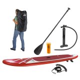 SUP Stand Up Paddle Board 305x71 cm Surfboard rot aufblasbar + Paddel + Zubeh&ouml;r
