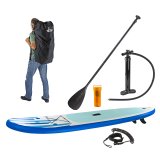 SUP Stand Up Paddle Board 305x81 cm Surfboard blau aufblasbar + Paddel + Zubeh&ouml;r