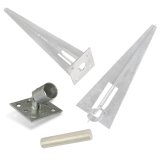 Strebenplatte Platte 37 mm f&uuml;r Einschlagh&uuml;lse Bodenh&uuml;lse Pfostentr&auml;ger