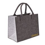 Filztasche Shopper L hellgrau/anthrazit