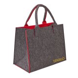 Filztasche Shopper L anthrazit/rot