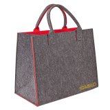 Filztasche Shopper XL anthrazit/rot