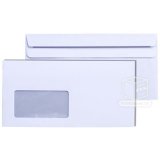 Briefkuvert DIN lang wei&szlig; m Fenster