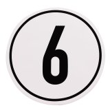 Geschwindigkeitsaufkleber 6 km/h D= 200mm