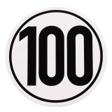 Geschwindigkeitsaufkleber 100 km/h D= 200mm