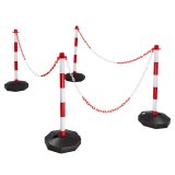 4 Absperrpfosten mit Kette