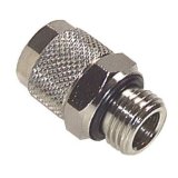 Gerade Verschraubung G 1/8"-8x6mm Messing vernickelt