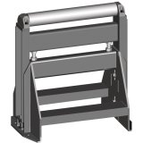 Rollenbock 450mm, h&ouml;henverstellbar, St&uuml;tzlast 700kg
