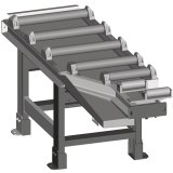 Zufuhrrollenbahn motorisch 2000 x 520 mm f&uuml;r 60&deg; Schnitte