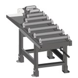 Rollenbahn motorisch, Abfuhrseite 2000 x 520 mm f&uuml;r 60&deg;-Schnitte