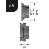Biegerollensatz Typ E8, &Oslash; 96 x 55 x 50 mm