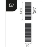 Biegerollensatz Typ E8, &Oslash; 126 x 65 x 50 mm