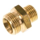 Doppelgewindenippel G1/4"xG3/8" Messing, SW19