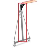 Vertikales Vierkantrohr PK 2 RAL9005