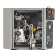 AIRPROFI 903/500/15 H Silent - Stationärer Kolben-Kompressor (15 bar) im Schalldämmgehäuse auf horizontalem Druckluftbehälter