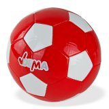 Kunstleder Fußball Ball Kicker Dema rot weiß Standardgröße 5 Ø 21cm