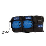 Kinder Inline Skates Protektoren - Set Schutzausrüstung 6tlg. blau schwarz Gr. M