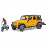 BRUDER Auto Jeep Wrangler Rubicon Unlimited + Mountainbike + Radfahrer / 02543