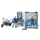BRUDER Spielzeug bworld Polizeistation mit Polizeimotorrad Polizei / 62732