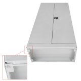 Stahl Schubladenschrank Büroschrank Schrank 80x41x179 cm mit 60 Schubladen grau
